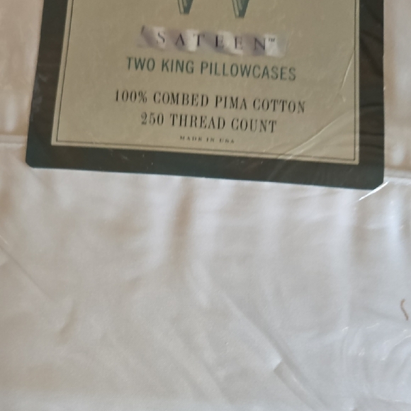 Wamsutta Elite Sateen King Flat Sheet + 2 King Pillowcases / Cream (NWT) - Picture 6 of 7